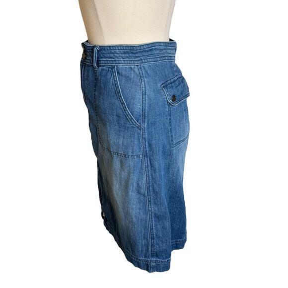 Anthropologie Pilcro Utility Denim Skirt with‎ Split Hem Women’s Size 4 - Picture 3 of 10